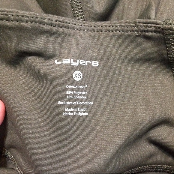 LAYER 8 Size X-Small Forest Green Core Bike Short Side Pocket NWT Qwick Dry - Picture 6 of 10